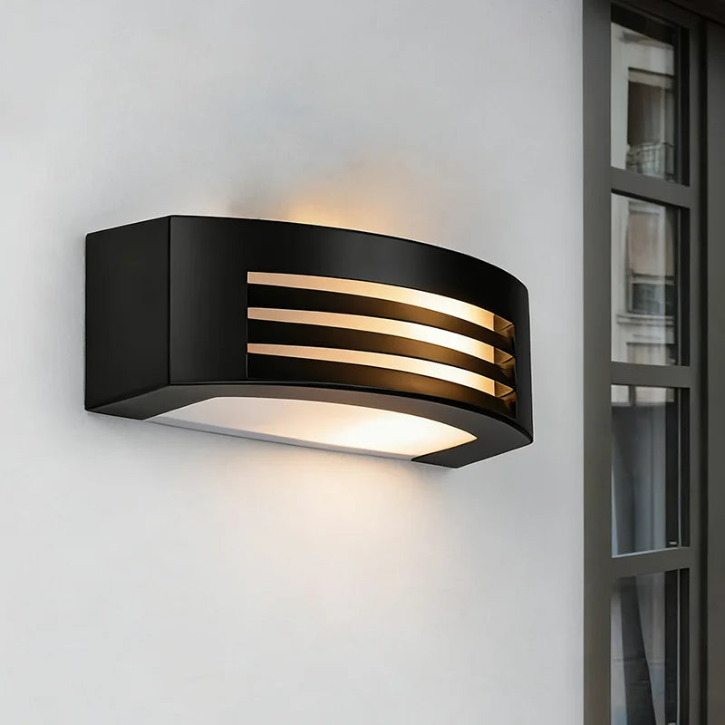 IP65 LED Outdoor Wall Lamp E26 60W Max Die Cast Aluminum Frosted Up and Down 290 x 120 x 115mm AC 85-265V Porch Garden Villa 2 Pack