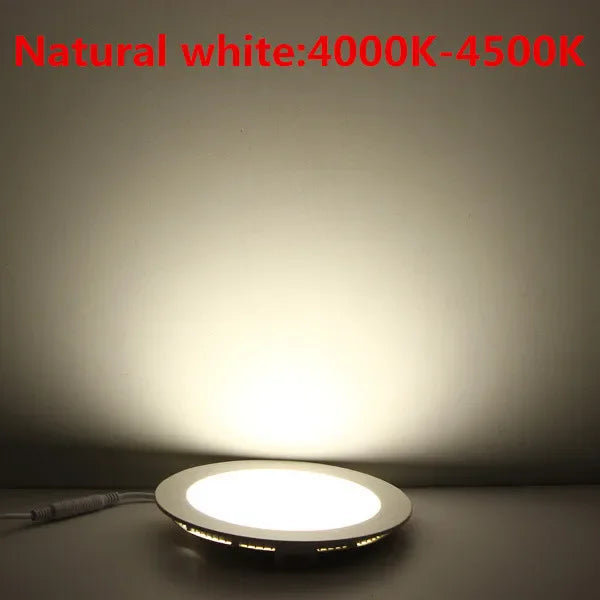 Ultra-Thin LED Recessed Panel Downlight 3W 4W 6W 9W 12W 15W 25W Round Square 85-265V