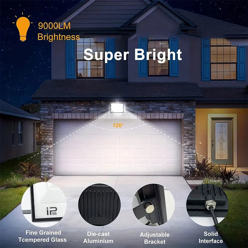 LED Flood Light 20W 30W 50W 100W 150W 200W 300W IP66 AC 100-130V 175-265V Warm Neutral Cool