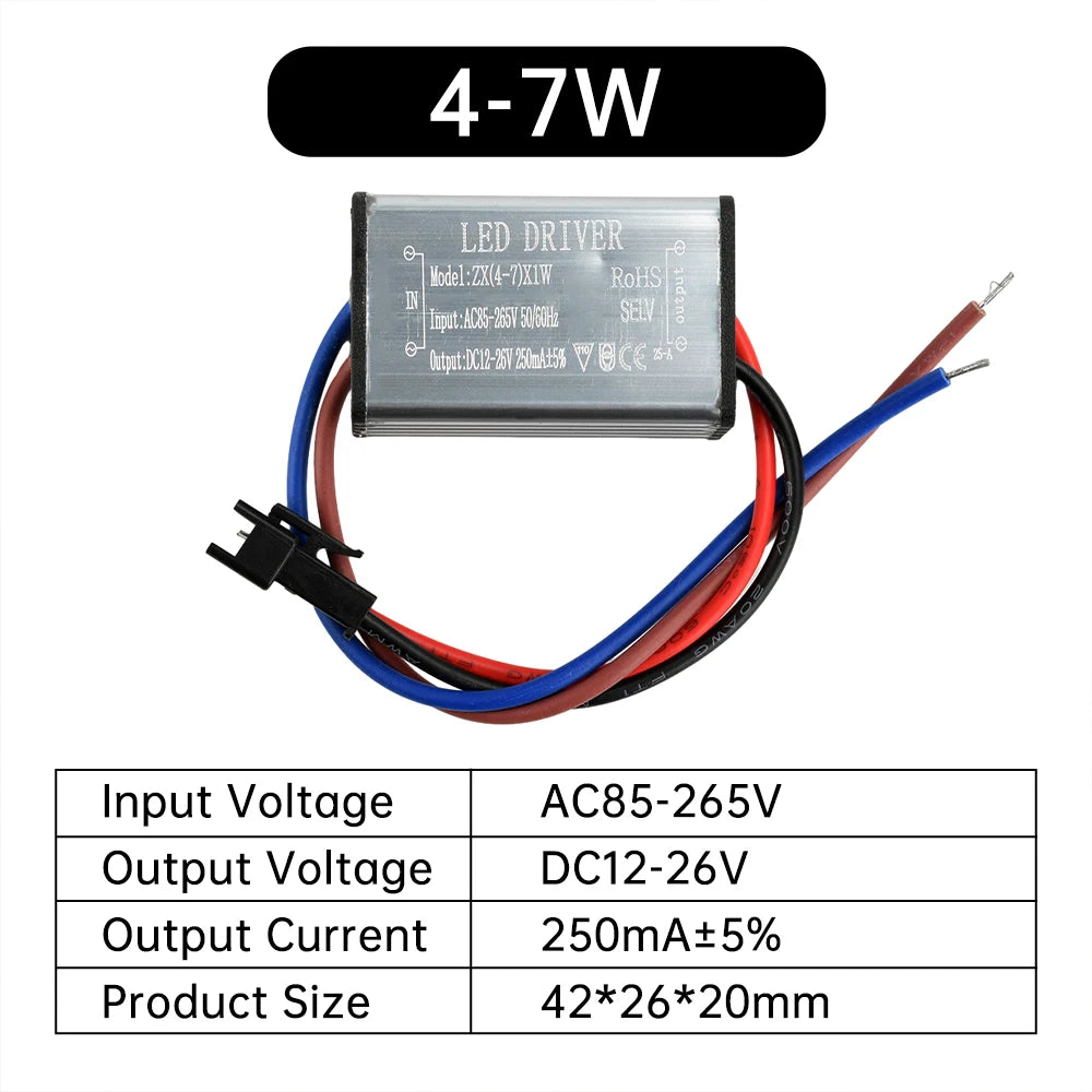 IP68 LED Waterproof Driver 250mA 1-24W AC 85-265V DC 3-80V Isolated SM Terminal Outdoor