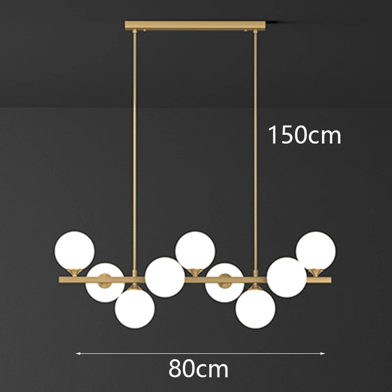 Modern Multi-Head Ironware Acrylic Pendant Chandelier 7-19 Heads 45-95W AC 90-265V