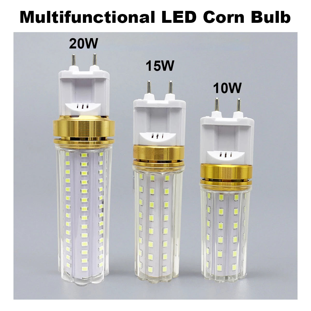 G12 LED Corn Bulb 10W 15W 20W Epistar SMD2835 360° Warm Natural Cool White AC 100-240V PC