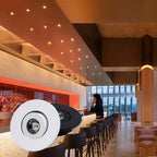 10-Pack 1W 3W Mini LED Recessed Spotlight 45° CRI 80+ IP52 D52mm AC 85-265V White Black Silver