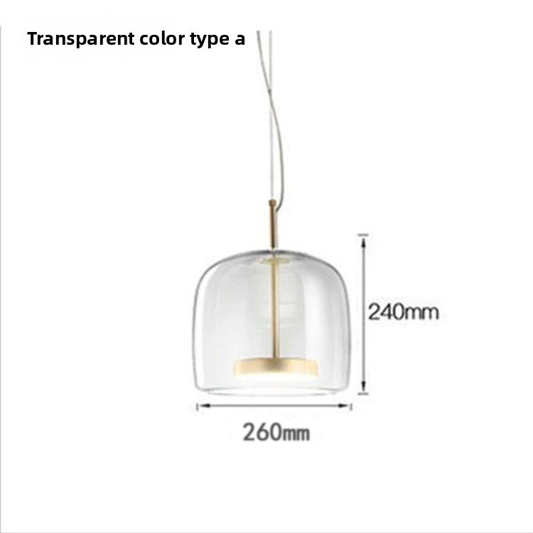 Modern Glass Pendant Light E26 E27 Iron Knob Switch AC 90-260V 5-10m² Hotel Bar Bedroom