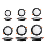 LED Recessed Downlight 5W 7W 9W 12W 15W 18W Lathe Aluminum 85 to 95 lm/W AC 110V or 200-240V Warm White Natural White Cool White 10 Pack