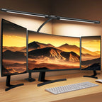 Double-Head Clip LED Desk Lamp 3-Color Mode 10 Dimming Levels Touch Switch AC 90-260V