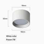 LED Surface Mounted Downlight 7W 10W Aluminum No Cut Hole Required AC 90-260V 90mm x 65mm Living Room Bedroom White Black