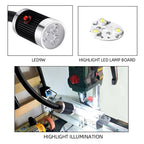 LED Machine Tool Work Light 3W 6W 9W Flexible Hose Arm Magnetic Screw Base CCC