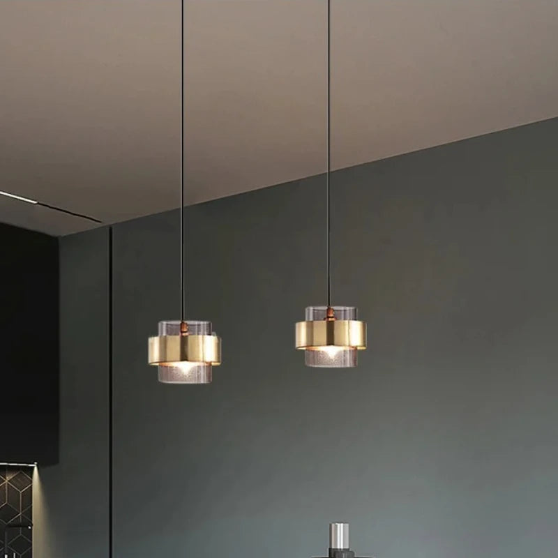 Modern Glass E26/E27 Pendant Light Black Green Blue Yellow Single AC 90-260V Bedroom Dining