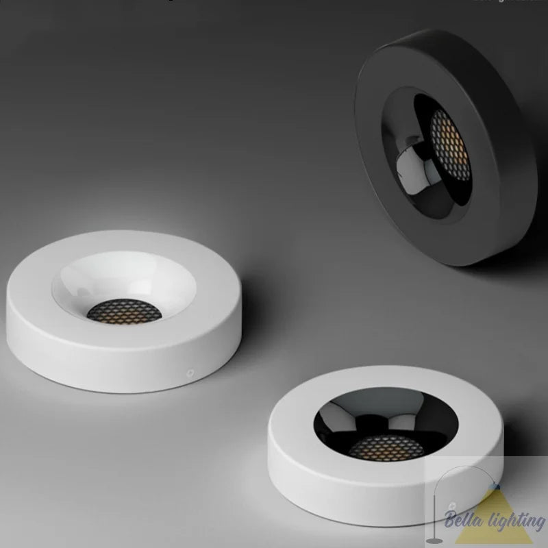 Ultra Thin COB LED Surface Mounted Ceiling Spotlight 10W 30W 50W 60W CRI 93 24 Degree Anti Glare Dimmable Knob Switch AC 85-265V Black White