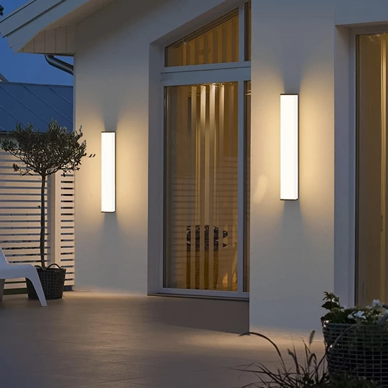 IP65 LED Linear Wall Light Brushed Stainless Steel Acrylic 30cm to 240cm AC 85-265V Outdoor Garden Villa Balcony Wall Washer