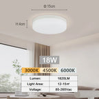 Ultra-Thin LED Flush Mount Ceiling Light 48W 6500K Square Iron Acrylic AC 90-260V