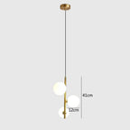 Nordic Glass Ball LED Pendant Chandelier 2 or 3 Heads G4 12cm Ball Black Gold AC 85-265V