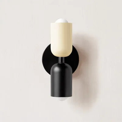 Nordic Macaron LED Wall Lamp E26 E27 2-Light Iron Bedside Sconce Bedroom Living Room