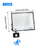 IP66 PIR Motion Sensor LED Flood Light 20W 30W 50W 70W 100W 150W 200W 300W Die Cast Aluminum AC 100-130V or 175-265V Outdoor Garden Security