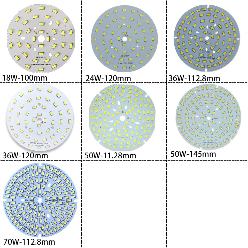 SMD5730 Round LED Lamp Board 2W-70W DIY Downlight Ceiling Light Bulb Panel Spotlight