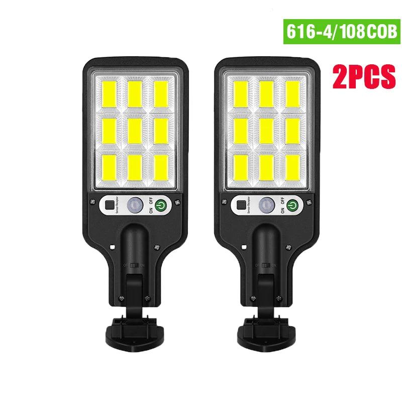 BALDR COB Solar LED Wall Light 1500lm 270° PIR 3-Mode Remote IP65 2200mAh 227x84mm