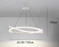 Modern Circular LED Ring Pendant Chandelier 60cm 80cm 100cm 72-144W Dimmable AC 90-265V