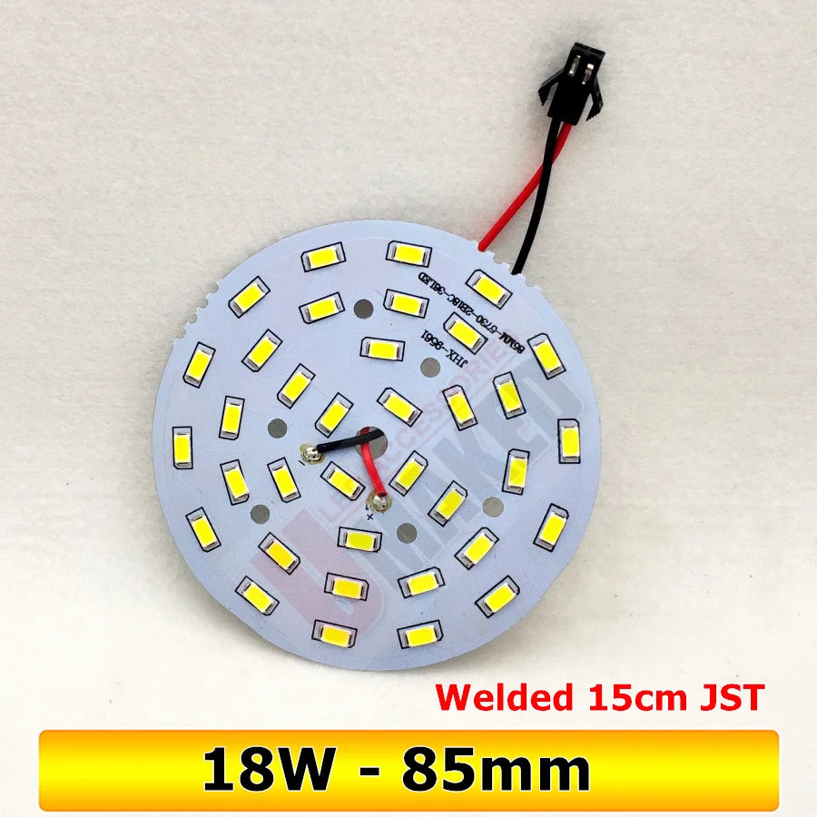 10-Pack SMD5730 LED Lamp Board 3W-24W JST Pre-Welded Connector 32-100mm Warm Natural Cool