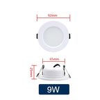 LED Recessed Downlight 5W 9W 12W 15W 18W Epistar DC12V DC24V AC110-220V 120° 2-Year