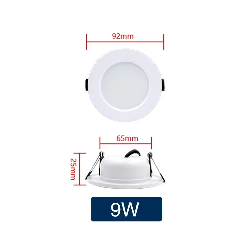 LED Recessed Downlight 5W 9W 12W 15W 18W Epistar DC12V DC24V AC110-220V 120° 2-Year