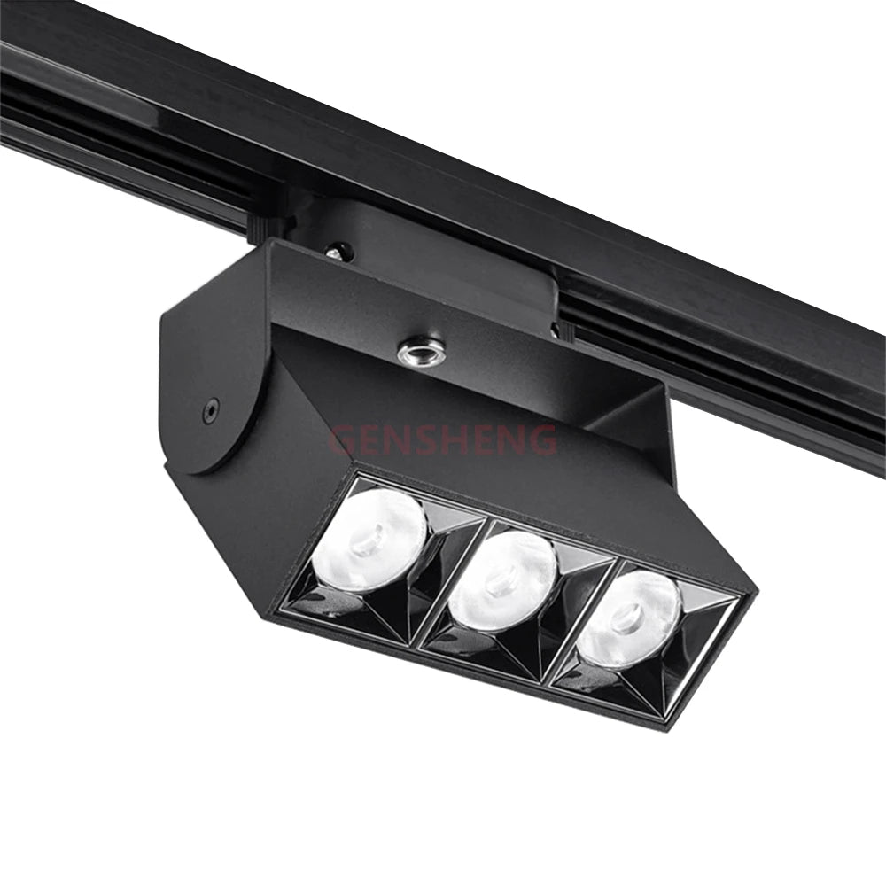 Dimmable LED Track Spotlight 12W-40W Epistar CRI 90+ 110lm/W 3-CCT AC 90-260V Aluminum