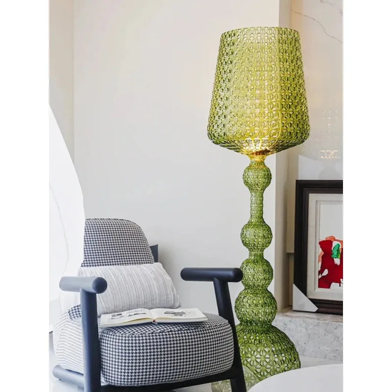 Italian Designer Hollowed Acrylic Floor Lamp E27 500x1650mm AC 110-240V White Black Blue