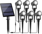 Solar LED Outdoor Spotlight IP65 RGB Warm White Cool White Garden Pathway Wall Lamp 6V 5W