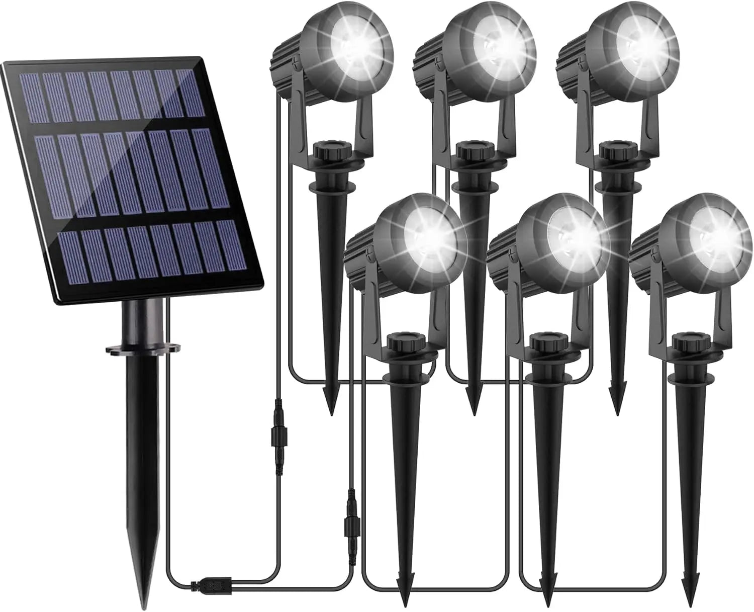 Solar LED Outdoor Spotlight IP65 RGB Warm White Cool White Garden Pathway Wall Lamp 6V 5W