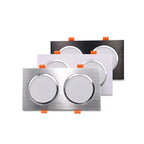 Dimmable Anti-Glare COB LED Recessed Downlight 14W 20W 24W Dual Head Epistar 85-265V