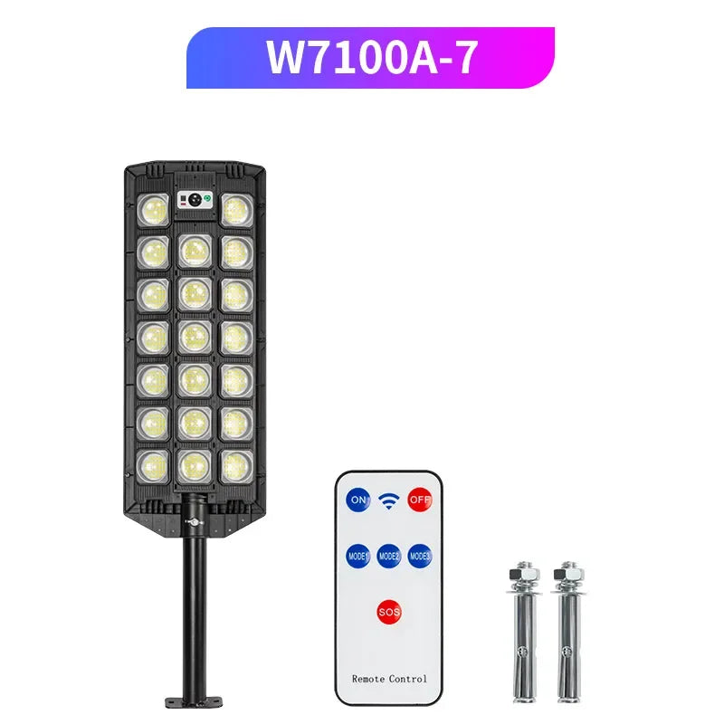 Solar LED Street Light PIR Motion Sensor 3 Modes Remote Control IP65 ABS 6V 5W Panel 4 to 8 Panel Configurations Garden Courtyard