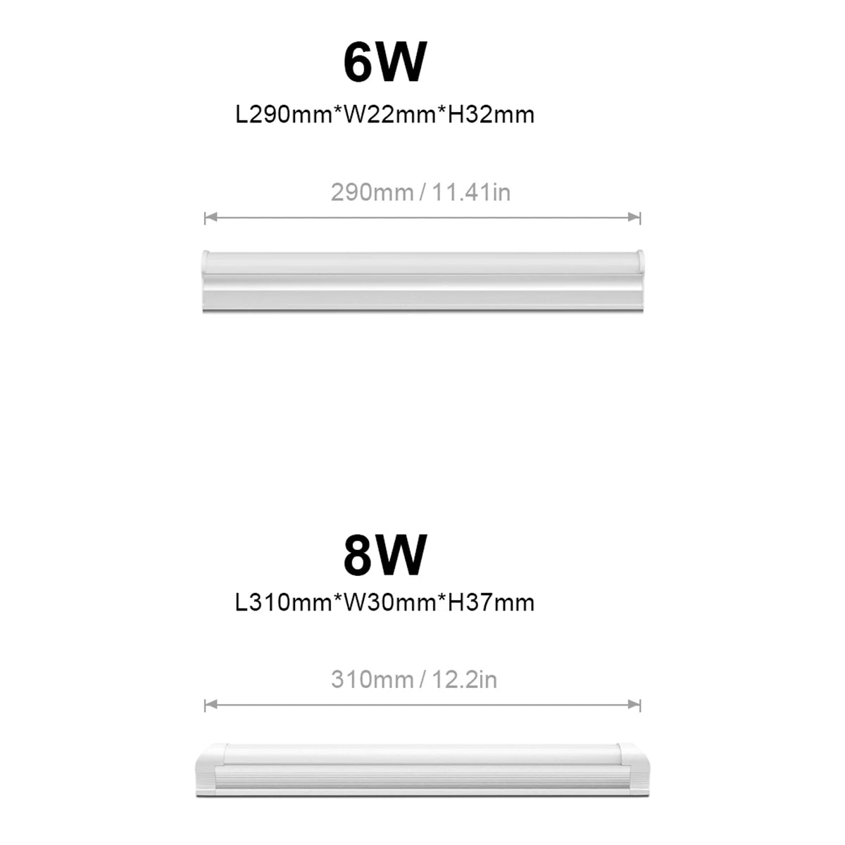 LED T5 T8 Tube Light 6W 8W 10W 12W 30cm 60cm SMD2835 No Adapter CRI 80+ 85-265V