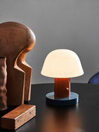 Nordic Retro Mushroom Table Lamp Touch Dimmable USB Charging AC 90-260V Bedroom Bedside