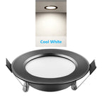 IP65 Waterproof LED Recessed Downlight 5W 9W 12W 15W 18W Black Dimmable 110-230V