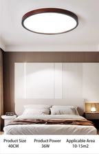 Modern Nordic Wood Iron Acrylic LED Ceiling Light 27W 36W 48W 64W Touch Switch Smart App Dimmable AC 100-260V Living Room Bedroom