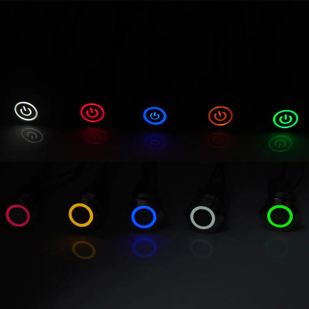 IP65 Waterproof Metal Push Button Switch 12mm 16mm 19mm 22mm 1 to 3A LED Brass Nickel Chrome Momentary or Latching 3V to 220V NO NC