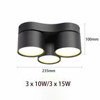 90° Fold 350° Rotate Dimmable COB LED Ceiling Downlight 10W 15W CRI 90+ AC 85-265V Black