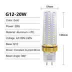 G12 LED Corn Bulb 10W 15W 20W Epistar SMD2835 360° Warm Natural Cool White AC 100-240V PC