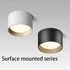 LED Surface Mounted Downlight 7W 10W Aluminum No Cut Hole Required AC 90-260V 90mm x 65mm Living Room Bedroom White Black