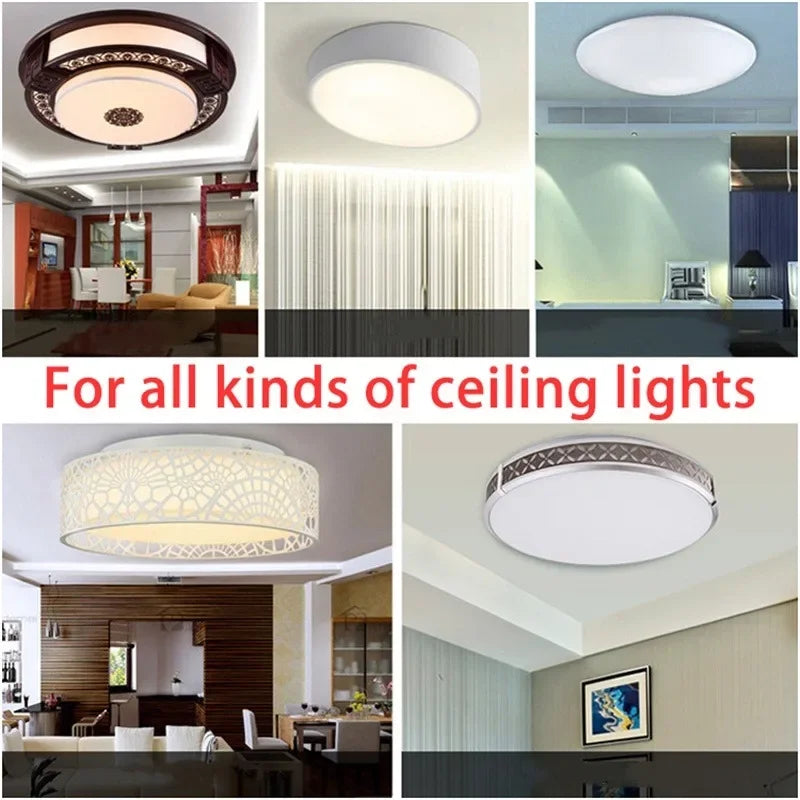 Round LED Panel Ceiling Light 12W 18W 24W 36W Aluminum PC White Light AC110-220V