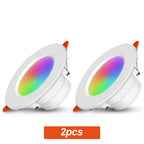 Tuya Bluetooth Smart LED Downlight 10W RGB CCT 2700K-6500K Dimmable App Control 75mm