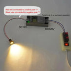 Mini 1W DC12V LED Recessed Spotlight D20mm 100lm 90-Degree Warm Neutral Cool RGB Colors