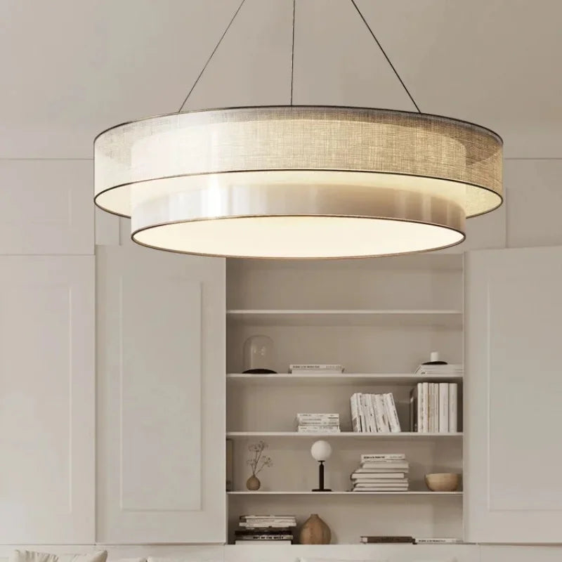 Nordic Hand-Knitted Fabric E26 E27 Pendant Light Nickel Cord Suspension AC 90-260V Bedroom