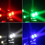 100W RGBW Moving Head Stage Light 8x10W 4-in-1 DMX 10/21CH 360° AC 90-240V 3.75kg