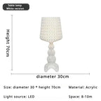 Italian Designer Hollowed Acrylic Floor Lamp E27 500x1650mm AC 110-240V White Black Blue