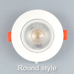 Angle-Adjustable Rotating LED Recessed Downlight 3W 5W 7W 9W 12W SMD2835 AC 110-240V