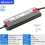 IP67 Ultra-Thin LED Power Supply DC 12V 24V 36W-400W AC 100-265V Flicker-Free EMI Filter