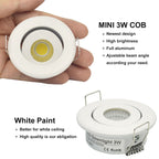 Mini LED Recessed Spot Downlight 1W 3W COB Dimmable Cabinet Hallway Stair Lighting