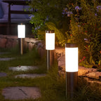 Solar LED Pathway Lawn Light IP65 Waterproof Stainless Steel ABS Polished Flush Mount Outdoor Garden Walkway Landscape