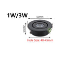 Dimmable 1W 3W Mini Round LED Recessed Downlight Brushed Nickel Aluminum AC 85-265V
